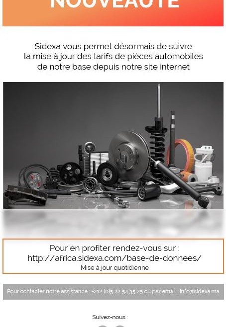 mise à jour quotidienne des tarifs de pièces